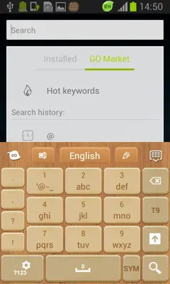 Wood Keyboard Go Theme android App screenshot 0