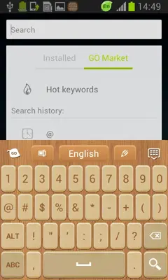 Wood Keyboard Go Theme android App screenshot 2